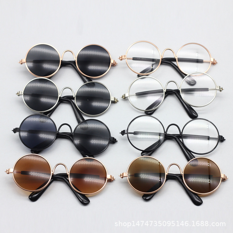 American Doll Metal Glasses EXO Doll Clear Glasses Black Lens Salon Doll Glasses