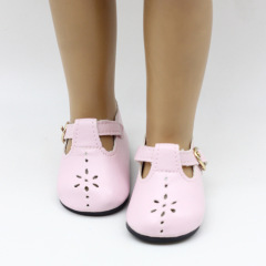 18-inch doll with flower hole shoes, doll toy doll princess shoes, Xiafu doll 18-inch hole shoe powder