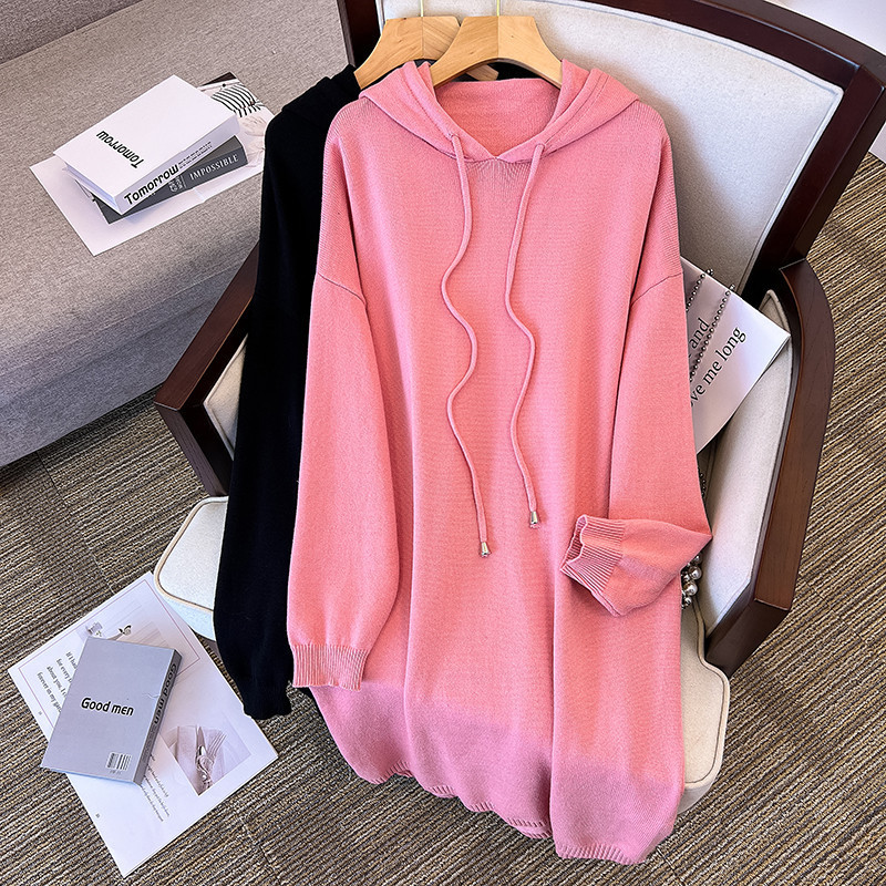 200/300 Jin Large Size Women's Bust 150/160 Medium Long Sweatshirt Sweater Dress 350 Jin 8893