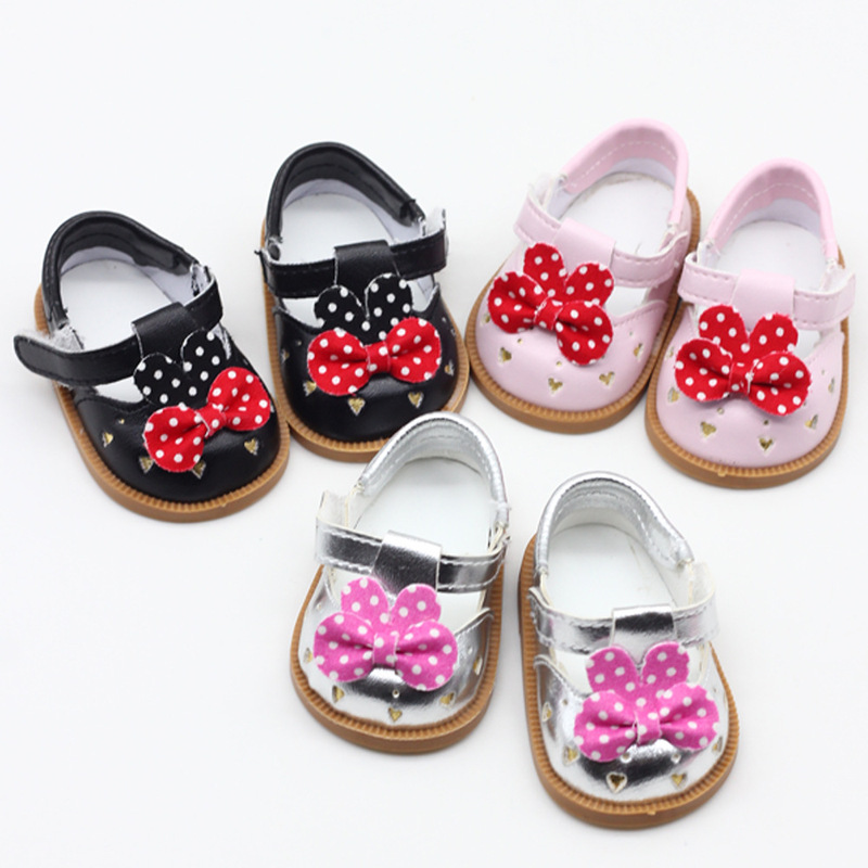 18 inch doll toy girl shoes cute cartoon leather shoes
