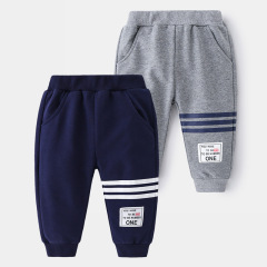Western style knitted children's casual trousers, baby fashionable sports pants, autumn style children's trousers