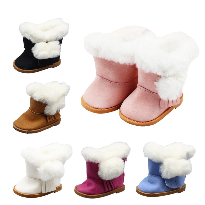 18 inch girl doll toy boots plush saffron doll boots 18 inch doll boots