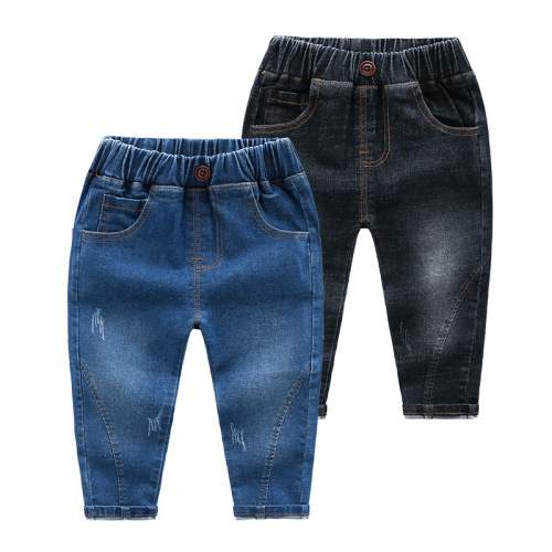 Children's trousers spring new style dark jeans for students, children's trousers, boys' clothing, small and medium-sized children's trousers