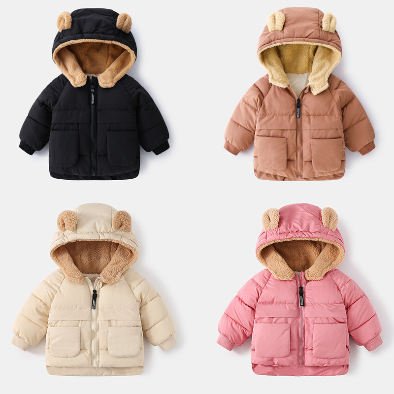 New supply of thickened cotton-padded clothes for small and medium-sized children, winter cotton-padded clothes for boys and girls, children's outing clothes