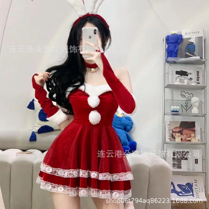 Dormila sexy lingerie set, pajamas, wholesale clothes, cute Christmas bunny girl uniform temptation