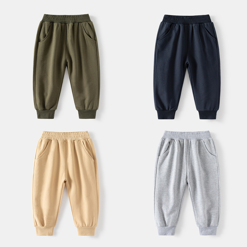 Autumn new boys' sports pants Korean style children's clothing wholesale solid color children's sports pants casual pants