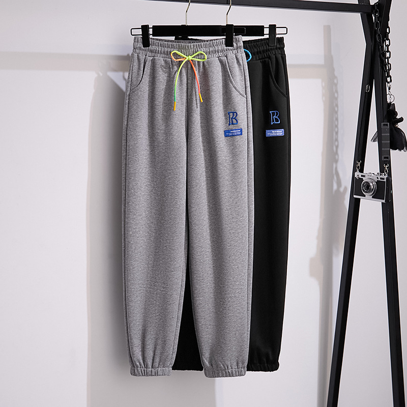 300 pounds plus fat plus size fat girl women's pants autumn high waist casual pants loose trousers 200 pounds 5117