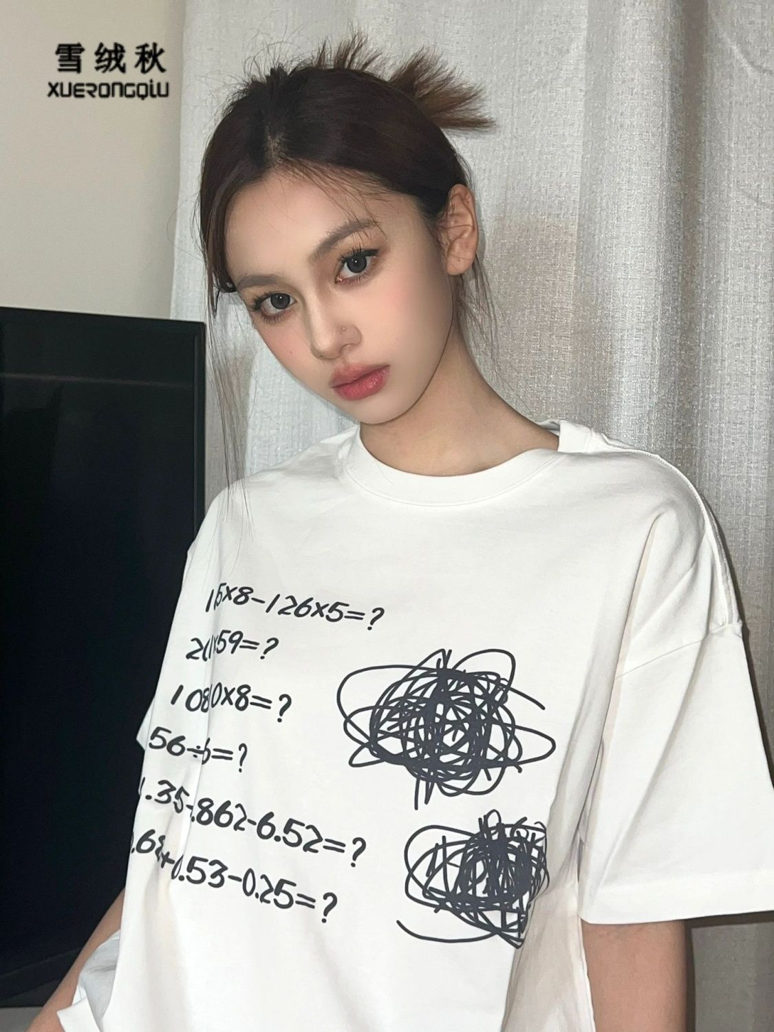 100% cotton short-sleeved T-shirt for women in summer, ins trend, loose, trendy brand, lazy style, niche, versatile design, top clothes