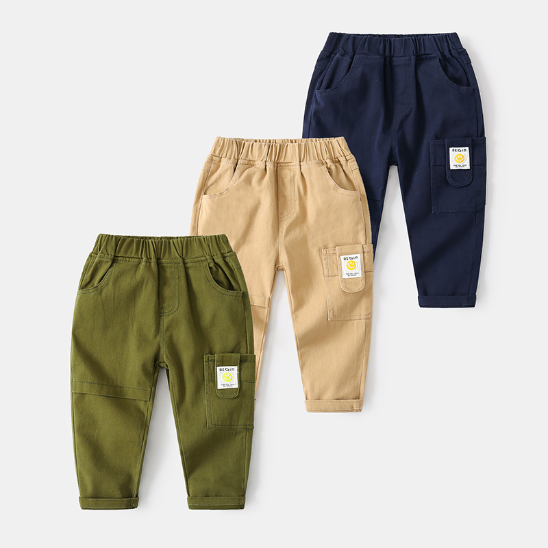 Korean style fashionable casual pants, comfortable cotton children's cartoon mid-waist pants, children's trousers