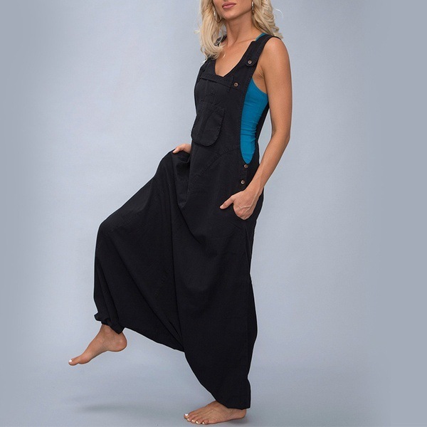KK1904 AliExpress wish Amazon eBay cross-border irregular harem wide-leg jumpsuit in large quantities