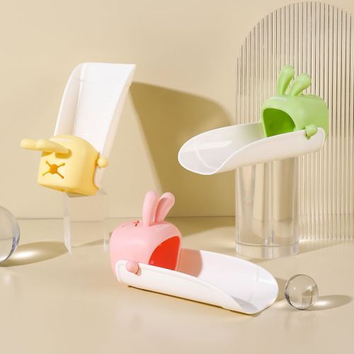 Rabbit faucet extender baby wash hands cute cartoon children universal silicone extension extension splash-proof artifact