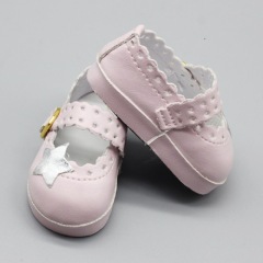 16-inch salon doll accessories leather shoes, cute bunny shoes, five-pointed star toy shoes