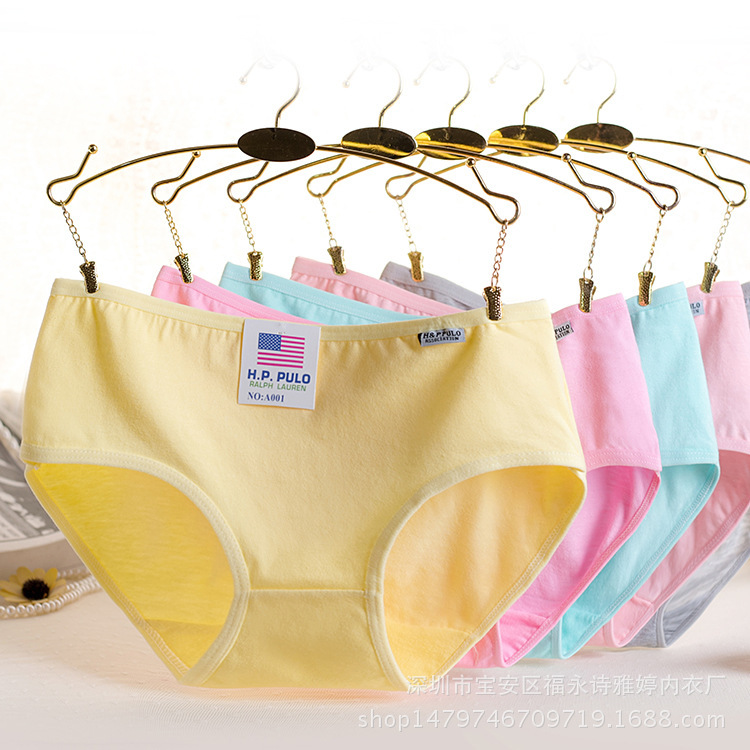 Underwear wholesale women's underwear factory direct sales cotton triangle candy color underwear A001 underwear for women