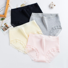 Factory direct sales new style underwear for women pure cotton lace girls briefs women's underwear high waist large size pants