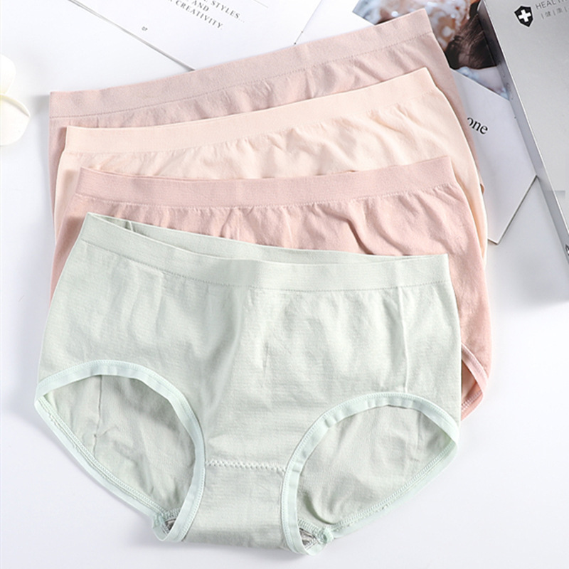 Silver Box Graphene 1.0 Underwear Women's Seamless Breathable Solid Color Simple Girls Mid-waist Briefs Directly from the Manufacturer