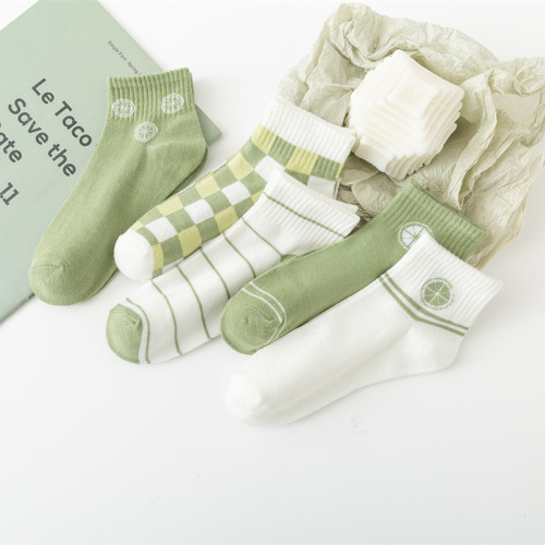 Socks for women, summer, girls, spring and summer new socks, cotton socks, Japanese cartoon boat socks, invisible socks