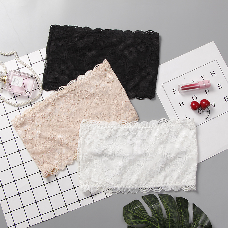 Women's lace one-piece breast wrap summer thin bottoming tube top beautiful back girl bust anti-exposure vest underwear