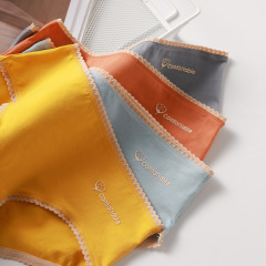 Lace Cotton Underwear Women's Honeycomb Antibacterial Crotch Girls Underwear Cotton Elastic Comfortable Women's Underwear Wholesale