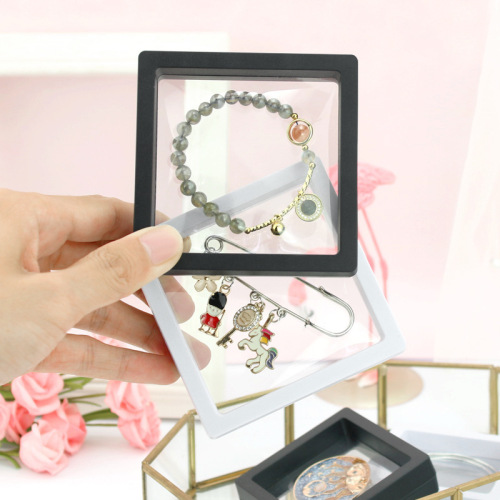 PE film suspension packaging box transparent jewelry earrings ring bracelet bracelet anti-oxidation storage box with finger cots