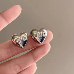 S925 love pearl earrings light luxury niche temperament sweet exquisite fashion versatile high-end design earrings