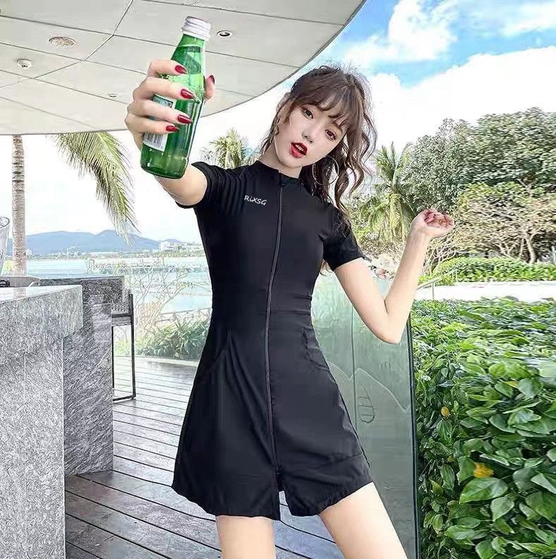 New swimsuit for women, split sports, summer, conservative, slimming, belly-covering, Korean ins hot spring fashion swimwear