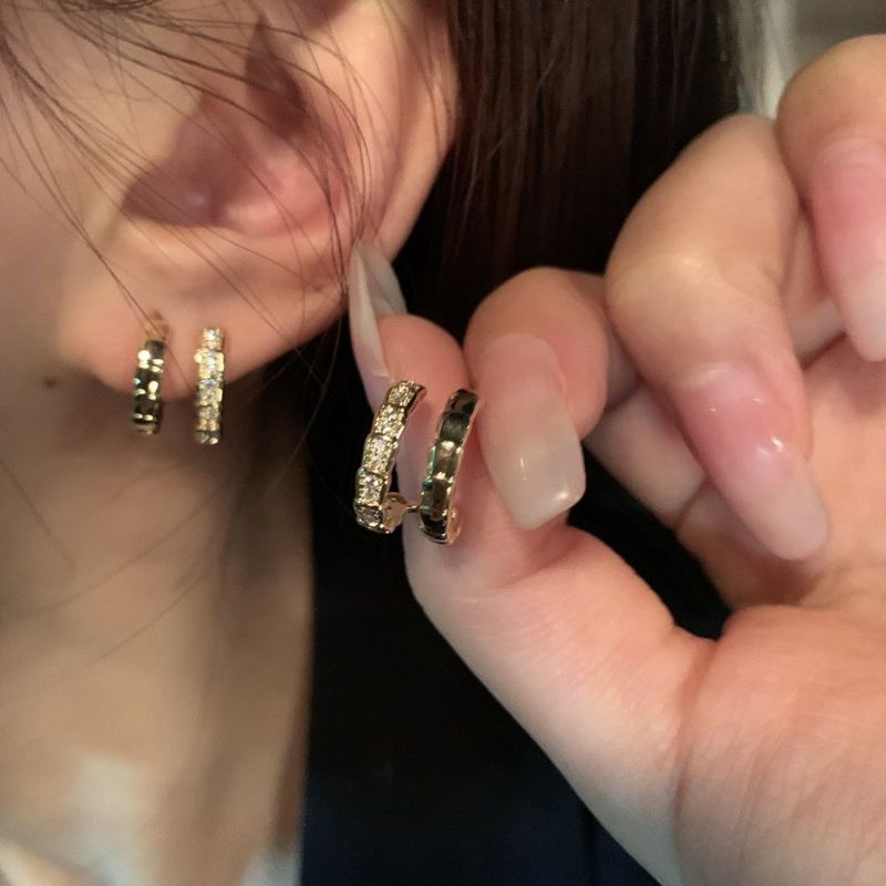 Temperament and Versatile Design Double-layer Earrings Niche Design High-end Earrings Silver Needle Women's Earrings for Women