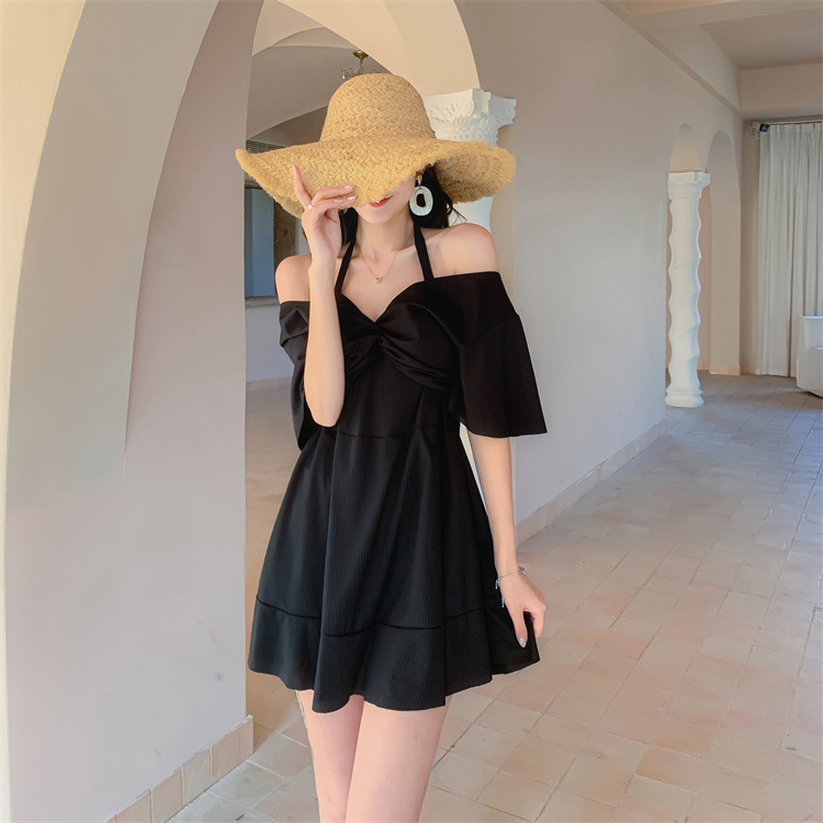 Large size one-piece swimsuit women's hot spring swimsuit wholesale swimsuit women's professional conservative belly-covering slimming new swimsuit