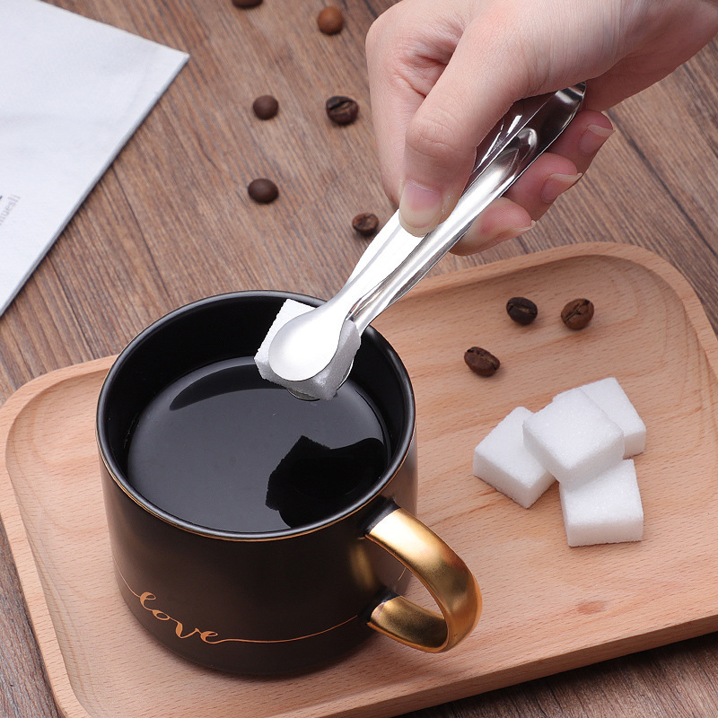 304 stainless steel sugar clip restaurant cute coffee cube sugar clip brown sugar rock sugar clip small clip ice cube ice clip