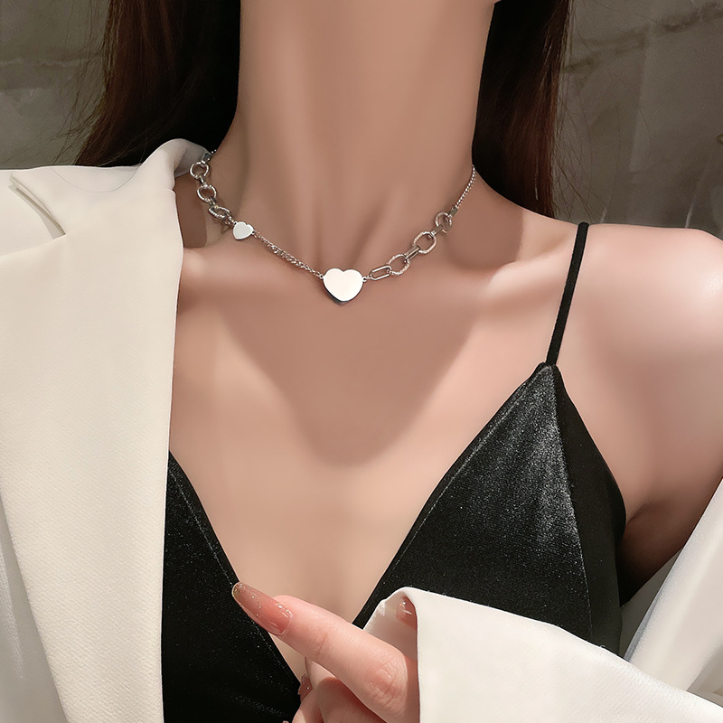 Clavicle chain simple temperament sweatshirt 520 Valentine's Day gift girl birthday love stitching necklace commemorative accessories