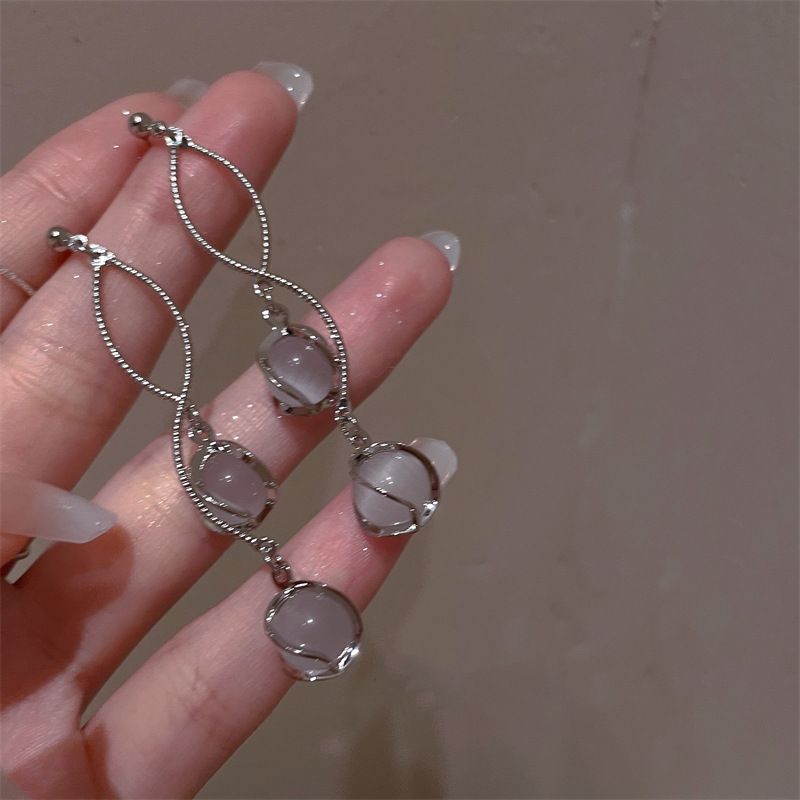 S925 silver needle niche design temperament versatile star river Su earrings simple light luxury fashion earrings earrings for women