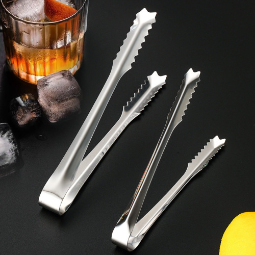 Hotel bar stainless steel ice clip ice cube food clip buffet barbecue steak bread clip towel clip sugar clip