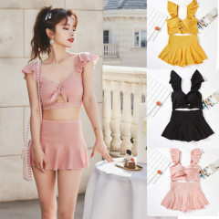 2024 split swimsuit women's two-piece bikini small fresh and cute girly hot spring internet celebrity swimsuit