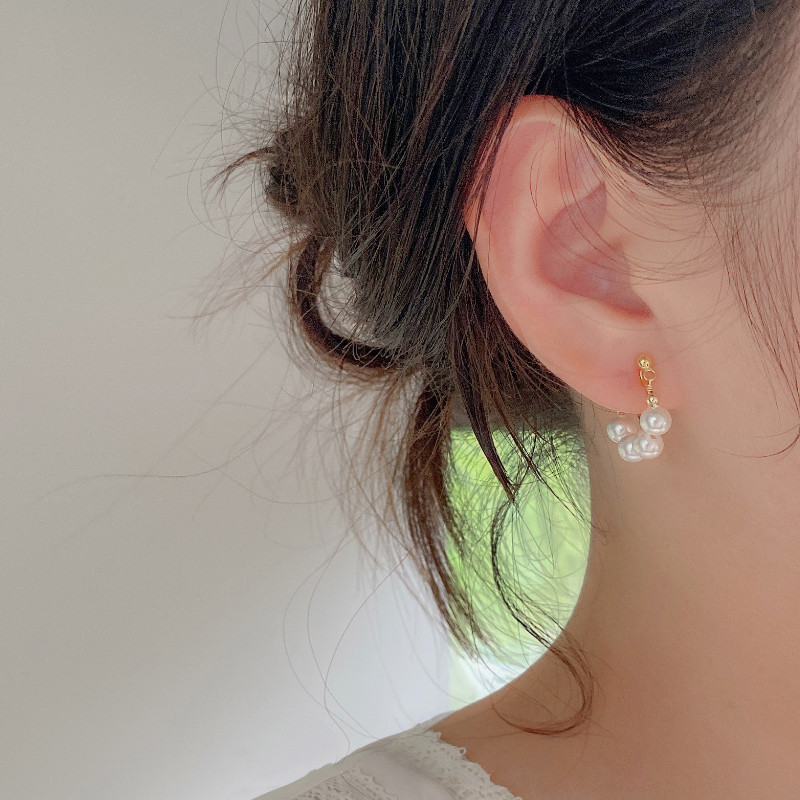 French tassel pearl earrings for women, high-end, light luxury, niche temperament earrings, design earrings, silver needle earrings