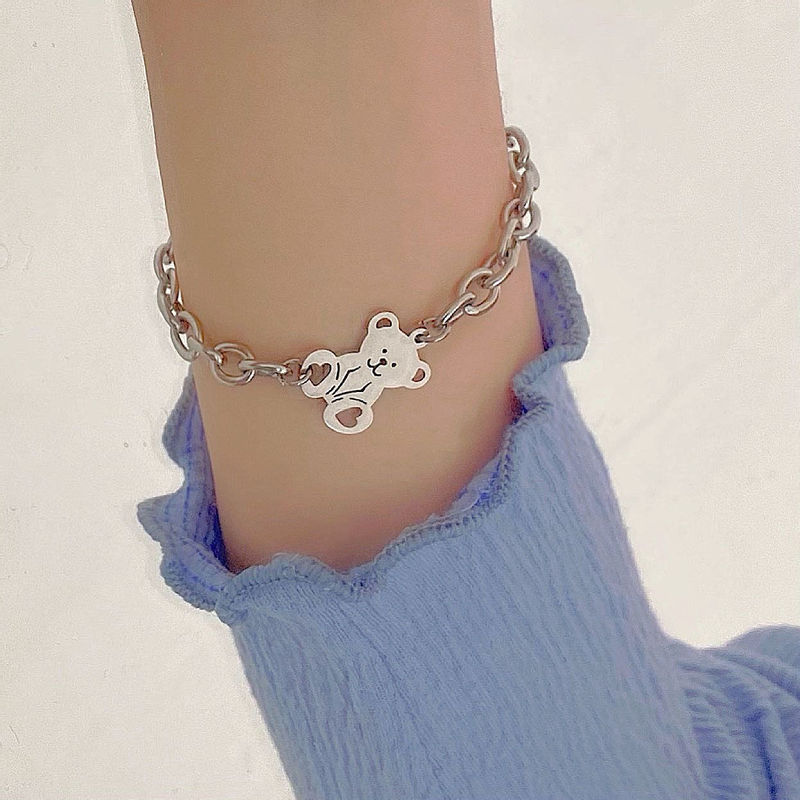 New Korean ins sweet personality girly style love bear bracelet niche simple design sweet cool style