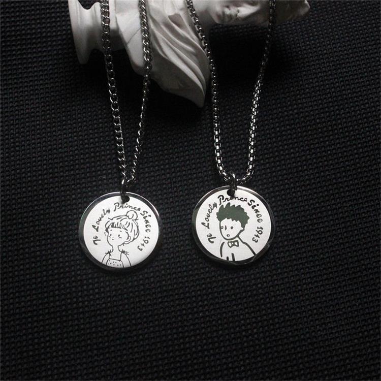 Little Prince Necklace Women's New Men's Trendy Ins Hip-Hop Fashion Couple Sweater Chain Men's Necklace Accessories