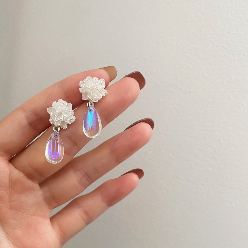 Rose earrings~Super fairy gentle earrings for women in early spring, small fresh water drop flower earrings, temperament and versatile earrings trend