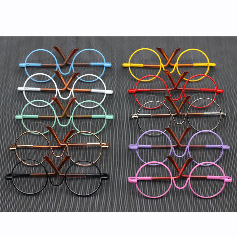 EXO doll metal glasses 18-inch doll round frame glasses BJD doll glasses 8cm