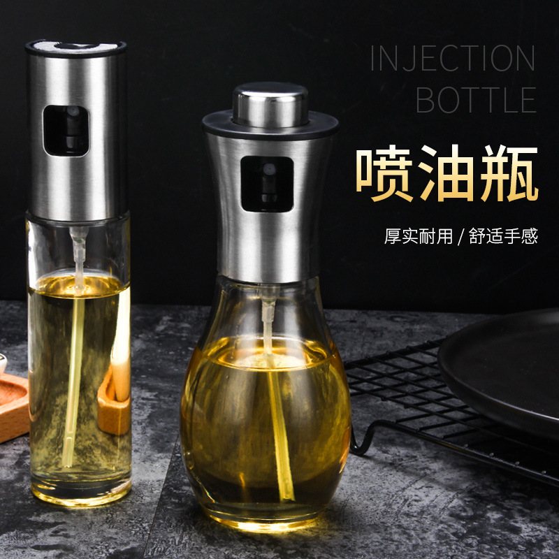 304 stainless steel spray bottle push-type oil bottle barbecue spray bottle glass oil bottle spray bottle spray bottle spray bottle
