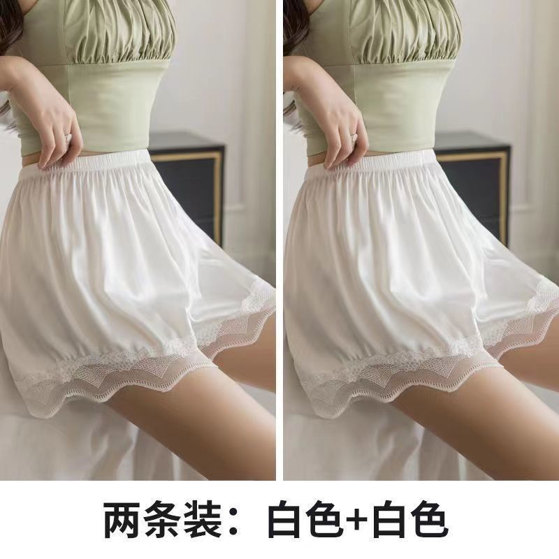 Summer loose lace safety pants for women anti-exposure leggings for women ice silk high waist non-curling thin jk