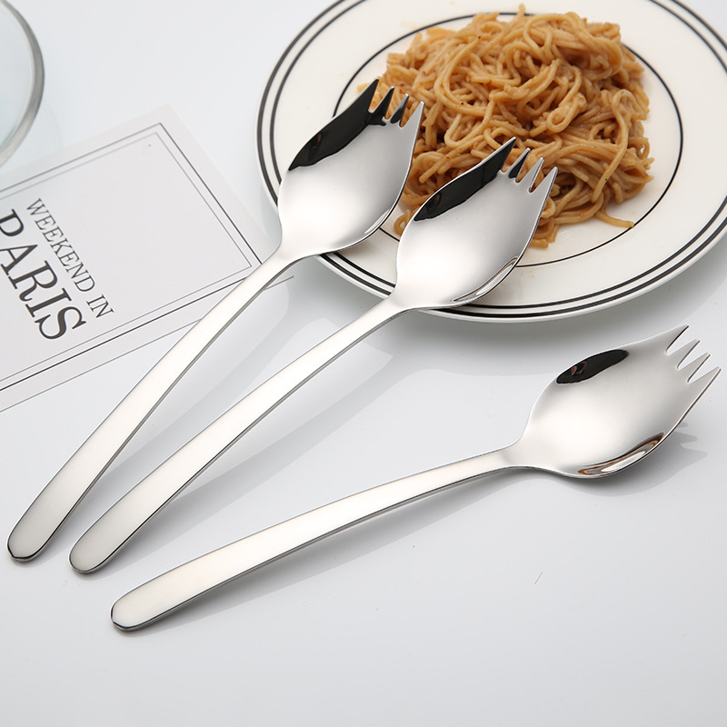 304 stainless steel restaurant hotel all-in-one western food spoon fork dessert fruit salad salad fork spoon
