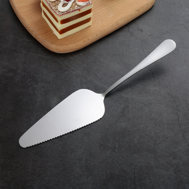 Cake spatula stainless steel toothed triangular spatula pizza cream spatula baking tools tableware color plated custom logo