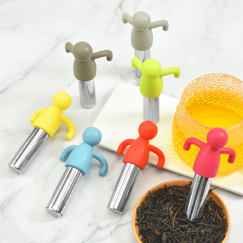 Manufacturer Stainless steel tea drain creative human-shaped tea infuser tea accessories household tea tea filter
