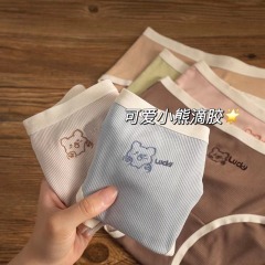 Large size cute cartoon underwear for women pure cotton crotch pure cotton sweet pure desire briefs shorts head fat mm 200 pounds