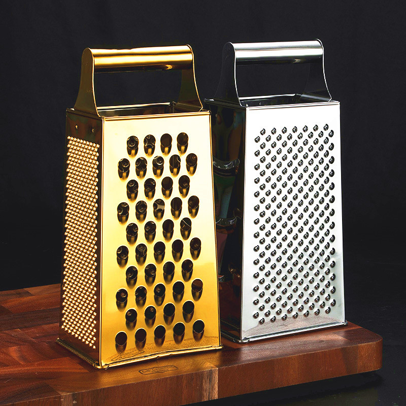 Stainless steel vegetable and fruit grater, ginger grinder, cucumber potato grater, cheese cheese grater, four-sided melon grater