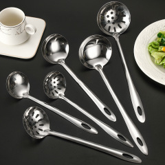 Non-magnetic stainless steel soup shell soup drain hot pot soup spoon colander cooking spoon large soup long handle spoon