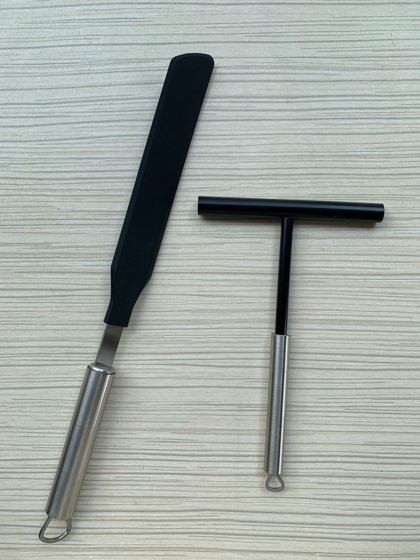 Stainless steel 304 nylon spatula pancake spreader fruit pancake spreader cake cream meat sauce spatula