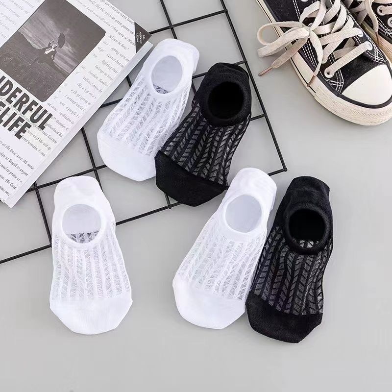 Socks for women summer thin pure cotton invisible air-conditioning socks for men breathable and versatile, non-falling heel shallow mouth couple short socks