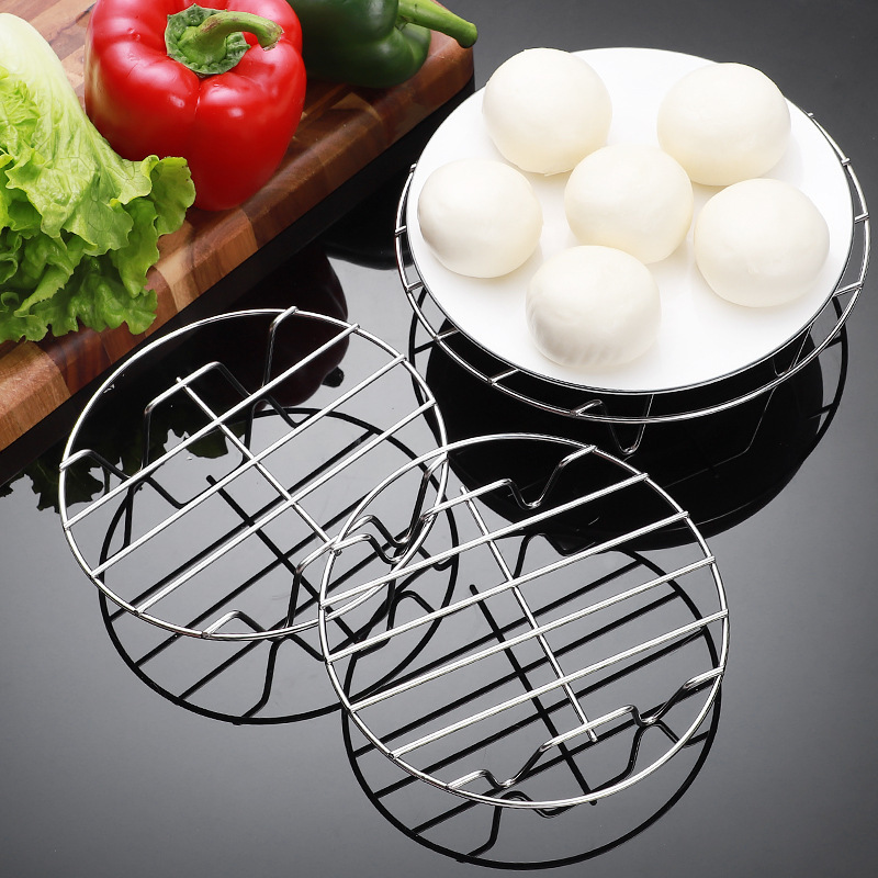 Household stainless steel steaming rack wholesale pressure cooker short foot insulation rack rice cooker water-isolated steamed egg steaming vegetable rack