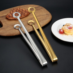 304 stainless steel gold-plated extended buffet Malatang barbecue bread dessert food food clip