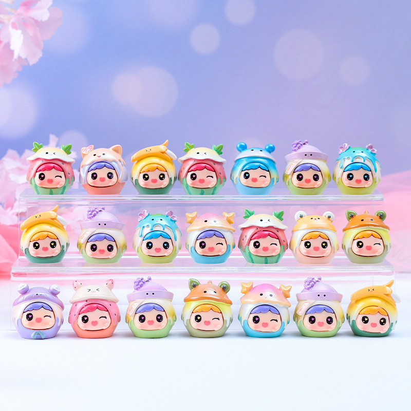 Manufacturer has made great achievements, cute blind bags, cartoon trendy toys, blind box ornaments, girls' desktop decorations